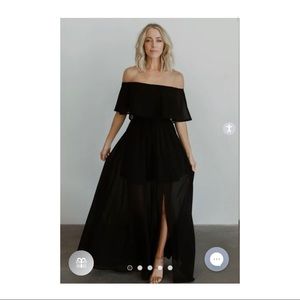 black off shoulder dress
